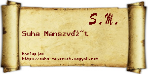 Suha Manszvét névjegykártya